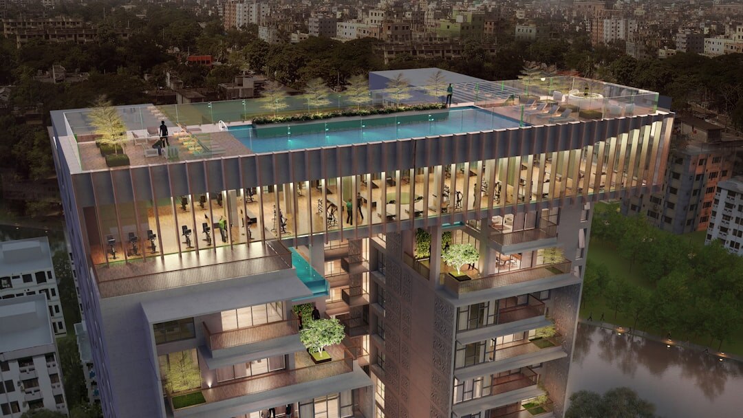 luxury pool area